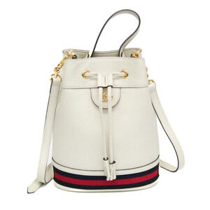 GUCCI White Leather Shoulder Bag